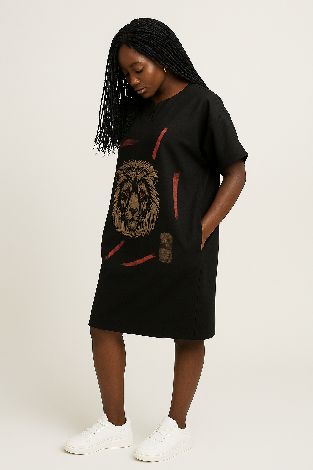 Lioness – Bold Graphic Shift Dress