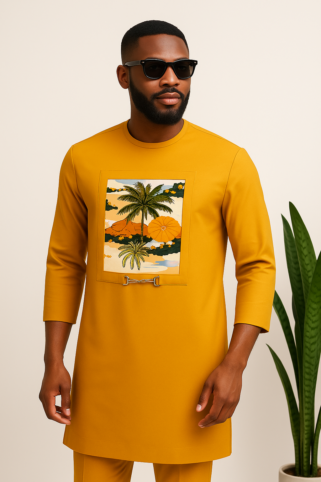 Men’s Mustard Yellow 2-Piece Set