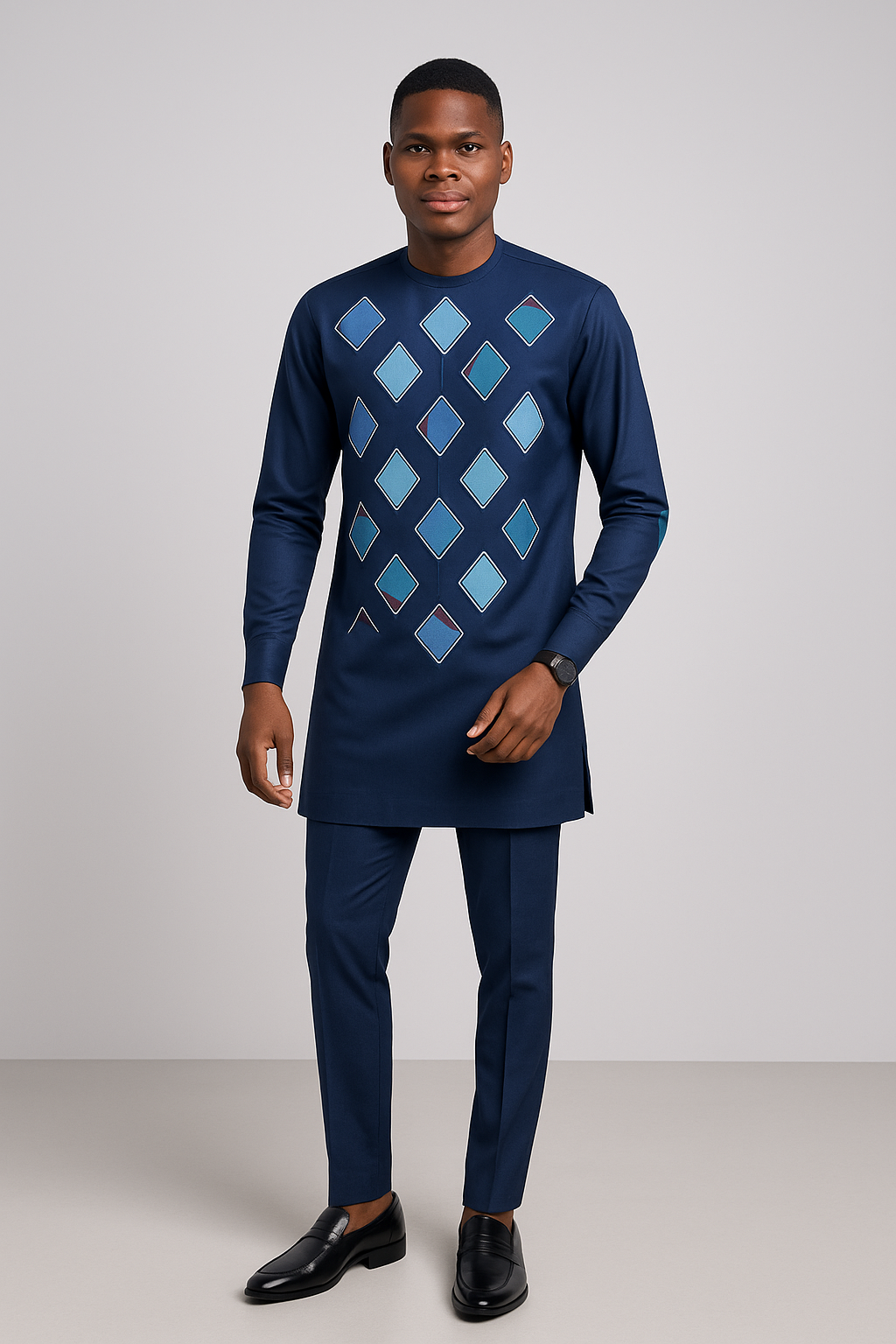 Diamond Navy – Geometric Precision Senator Set