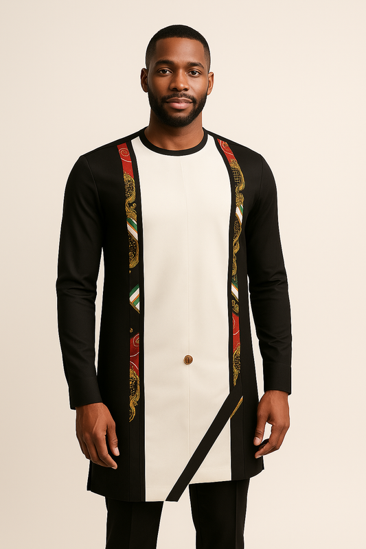 Elegant Men’s 2-Tone Kaftan Set
