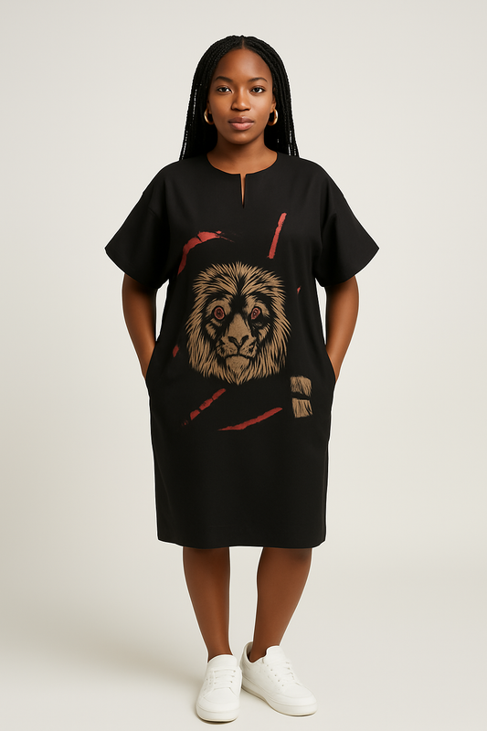 Lioness – Bold Graphic Shift Dress