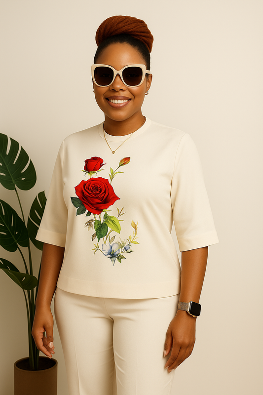Hers Ivory Rose 2-Piece Set