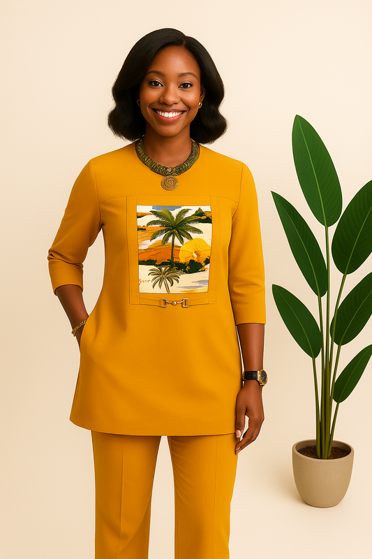 Women’s Mustard Yellow 2-Piece Set